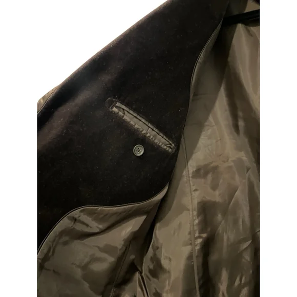 Vintage Marc Ecko Velvet Cut & Sew Chocolate Brown Blazer Size XL Men's Piping - Picture 8 of 11